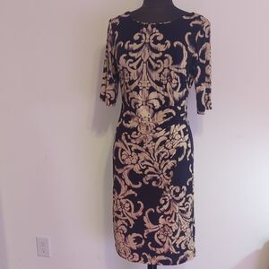 Elegant Black and Cream Dress